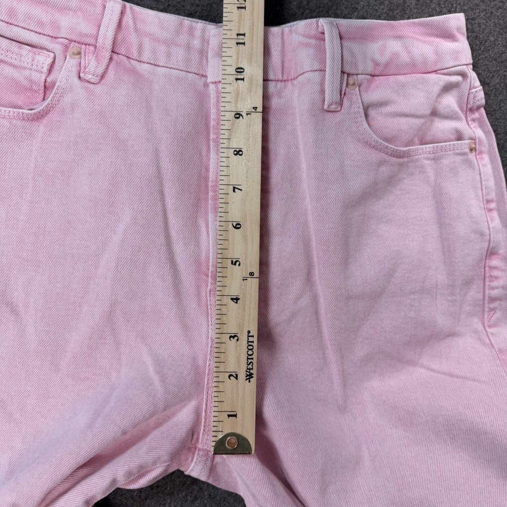 Good American Good Waist Palazzo Crop Jeans Pink Mineral Rose Quartz Size 10/30 - Picture 11 of 11